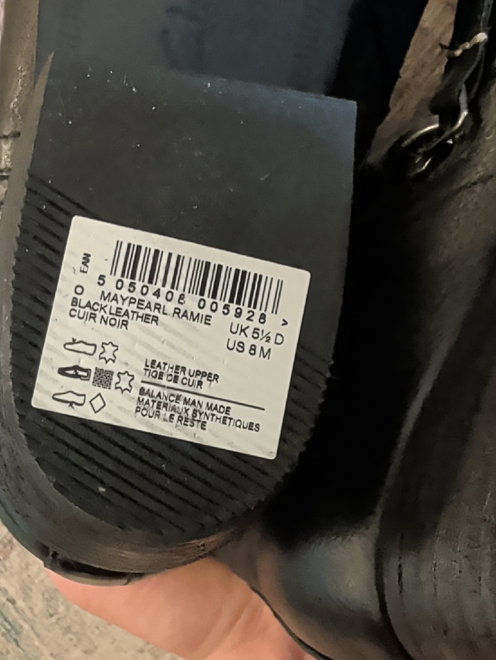NWOT Clarks Black Leather Ankle Boots - Picture 4 of 6